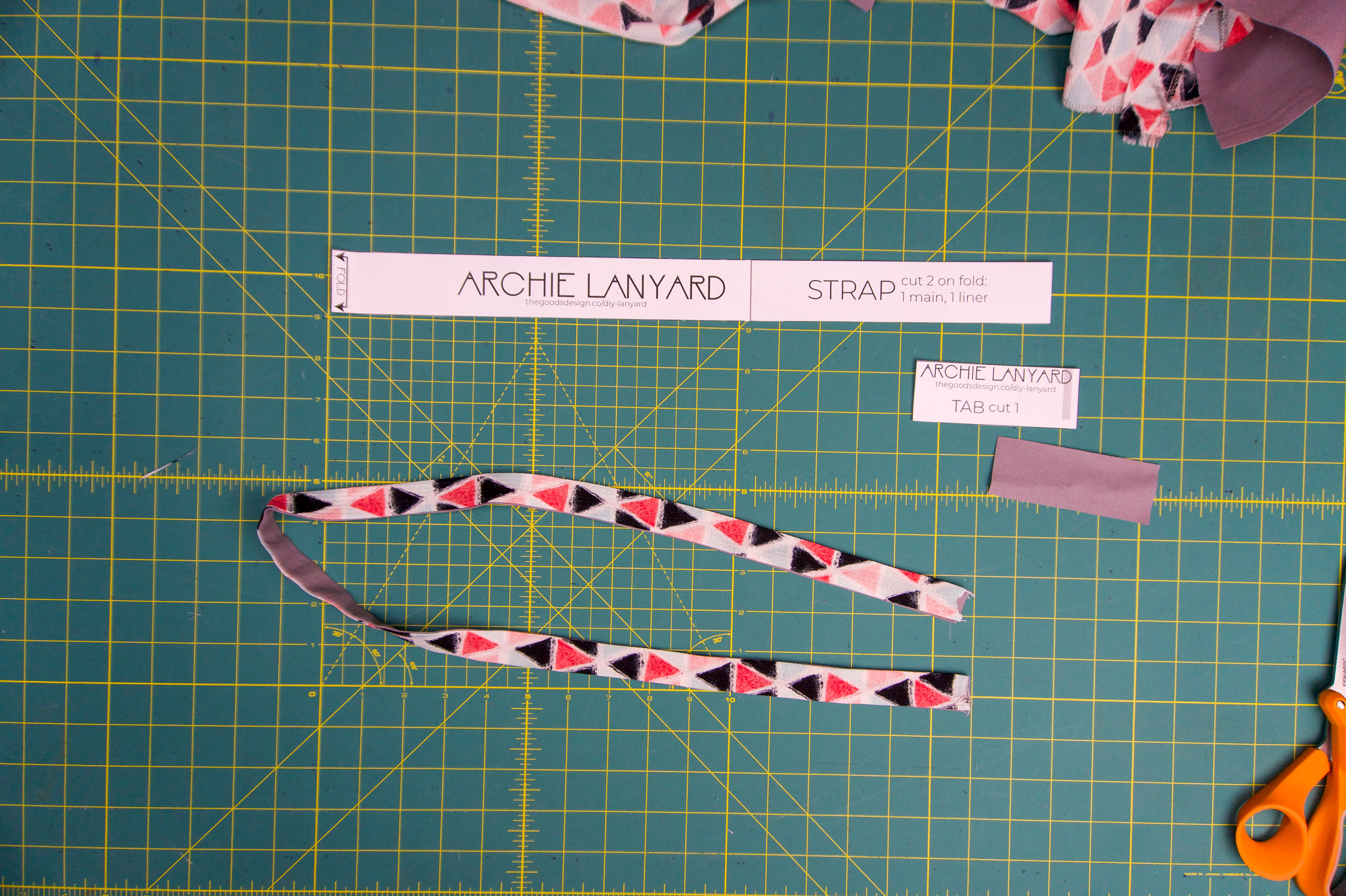Strap after being flipped and pressed well.
